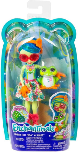 Boneca Enchantimals Bichinho Tamika Tree Frog Sapo Burst