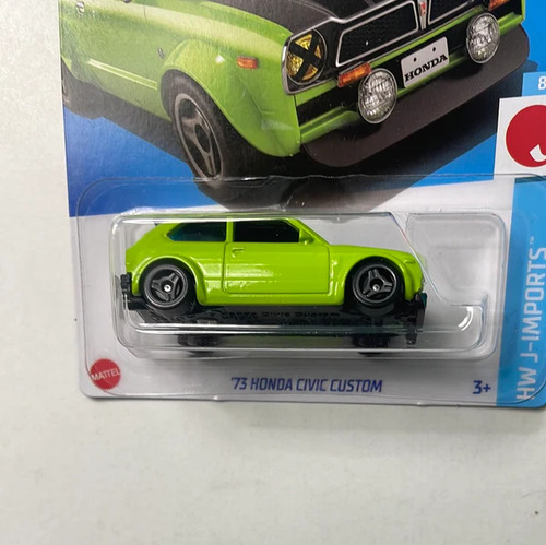 Hot Wheels 2023 '73 Honda Civic Custom #117 Hw J-imports Verde Lima