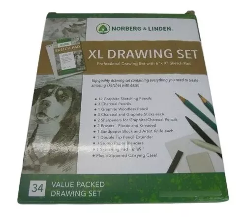 Norberg & Linden XL Drawing Set - Sketching Graphite and Charcoal