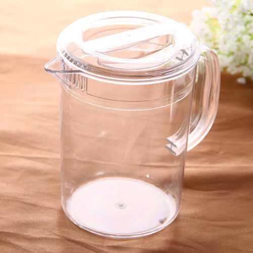 jarra de agua Jarra de plástico acrílico con tapa jugo jarra de agua bebidas 42 oz/1.2 litros jarra con 2 tipos de salidas de agua bebida Tapa de acero inoxidable jarra 