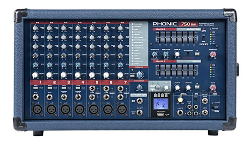 Phonic Powerpod 750rw - Mixer / Consola Potenciada 7 Canales