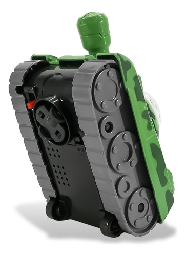 Brinquedo de tanque de guerra com luzes e som - cor de camuflagem Otec verde militar