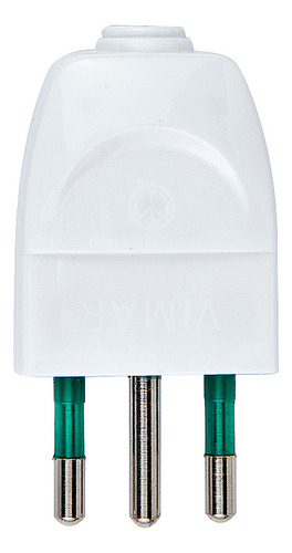 Enchufe Macho Volante 2p+t 10a 250v Blanco