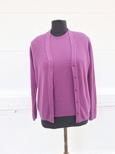 Sweater Y Saco Violeta Importado (Usado)