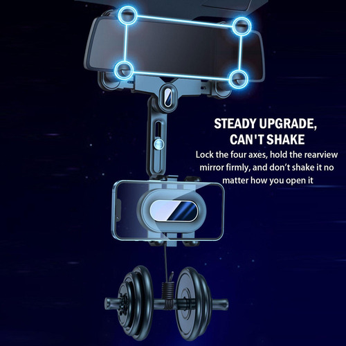 A Soporte De Celular For Espejo Retrovisor De Auto De 360°
