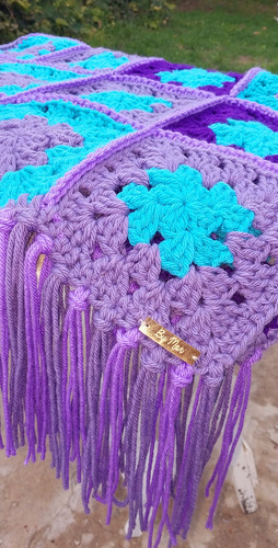 Pie De Cama Lila Granny Square