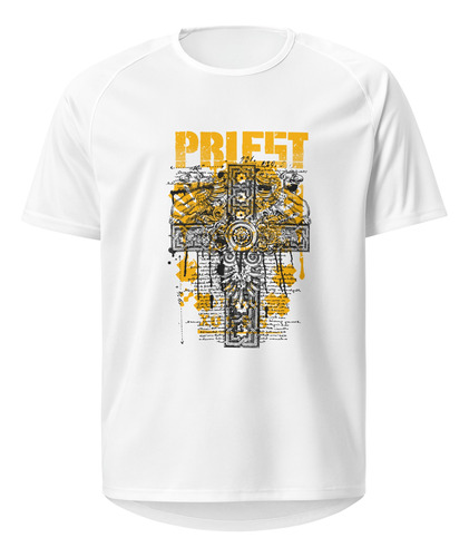 Playera Religiosa Cruz Priest. Fe, Religion Creencia