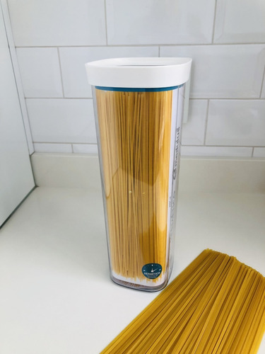 Pote Hermético Para Macarrão Espaguete 2000ml Cor Branco