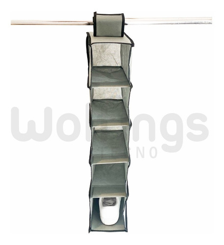 Imagen 3 de 8 de Organizador Placard Colgante 5 Compartimientos 15x30x70 Tela