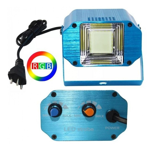 Mini Strobo Laser Led Efeito Flash Jogo De Luz Rgb 20w