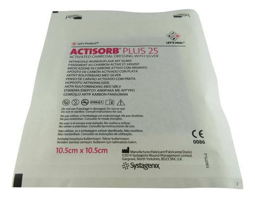 Actisorb Plus 25 10,5 X 10,5cm Systagenix 01 Unidade
