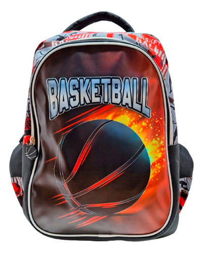 Mochila Escolar Pelota Basquet Basketball 17 Pulgadas Lq008