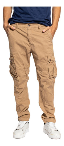 Pantalón Cargo De Hombre Gabardina Elastizado Shaffe Company