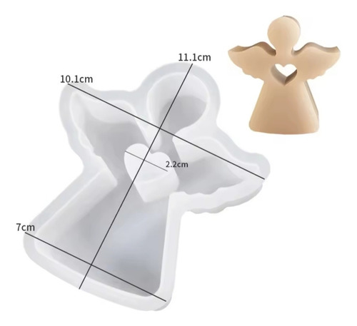 Molde Para Vela En Forma De Ángel Vela Cemento Yeso Resina