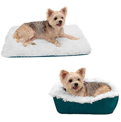 Furhaven Pet Piel Sintetica Cama Convertible Para Acurrucar