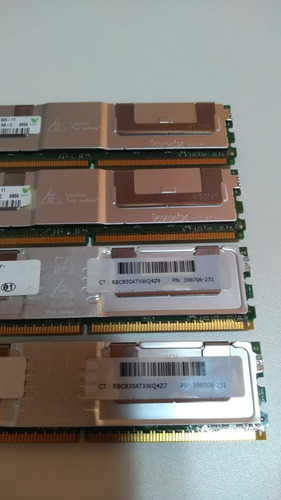 Imagem 5 de 6 de Memoria 4gb 4x1gb Pc2-5300f Fb-dimm Hp Proliant Ml350 G5