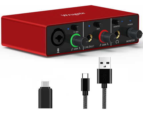 Interfaz De Audio Usb Solo (24 Bits/96 Khz) + Alimentacin Fa