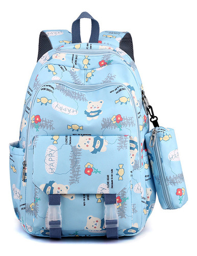 Mochila Para Ordenador Pink Bear Student De Gran Capacidad