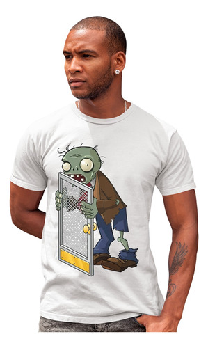 Playera Alfa Blanca Plantas Vs Zombies Portero Pvz