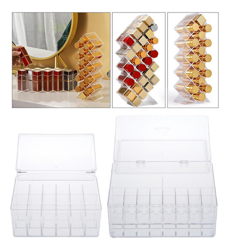 2 Piezas 18 + 26 Disolver Acrílico Maquillaje Organizador