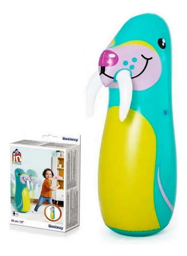 Puching Ball Inflable Infantil Bestway Porfiado Foca Color Multicolor