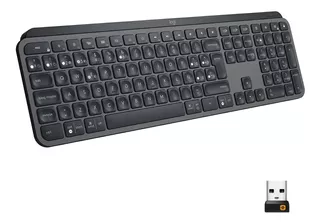 Teclado bluetooth Logitech Master Series MX Keys QWERTY Membrana español España color grafito con luz blanca