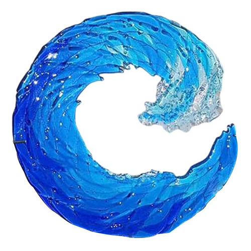 Arte De Adornos Azules Con Escultura Oceánica Para Decoració