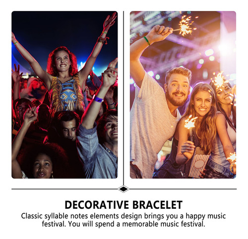 10 Peças De Pulseiras Para Festivais De Música Elétrica E Pu