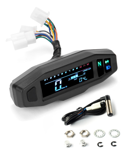 Velocímetro Digital Universal Moto Lcd Odómetro Eléctrico Ta