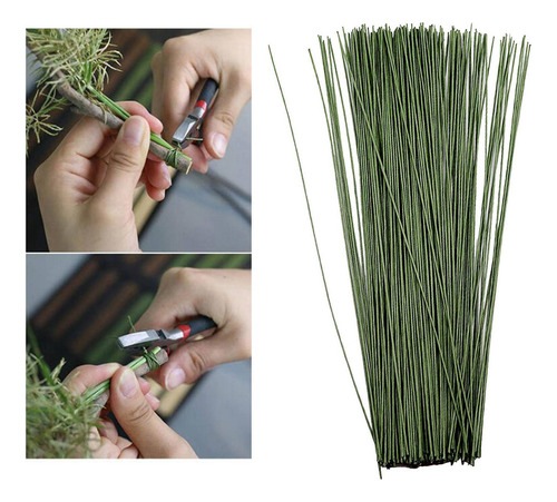 Papel De Alambre De Hierro De Tallo De Flor Envuelto Verde