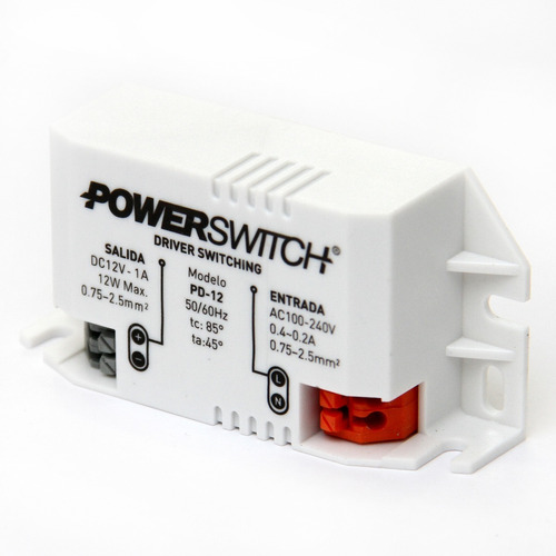 Fuente Switching Plastica 1a 12v Transformador Tira De Led