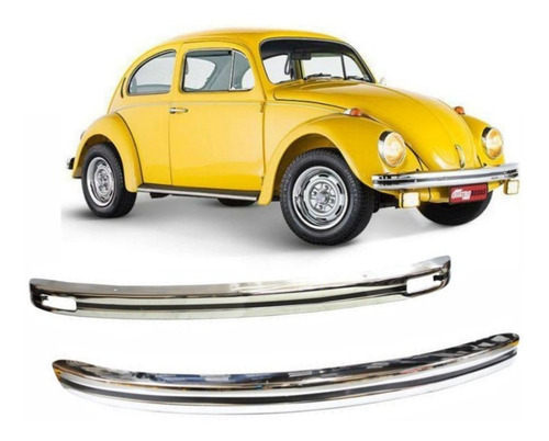 Imagen 2 de 8 de Kit Defensas Cromadas Delgadas Cadenza Vw Sedán Vocho