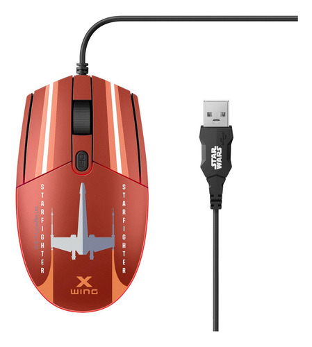 Mouse Usb 800 / 1200 / 1600 Dpi Con Luz Led Star Wars Model