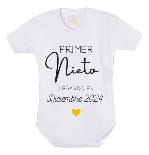 Body Estampado Bebé Personalizado Nombre Anuncio Embarazo