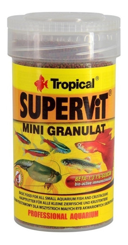 Ração Tropical Supervit Mini Granulat 162,5g Tetras Rasboras