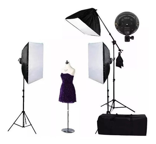 Kit De Iluminação Softbox 50x70 - Pk-sb03