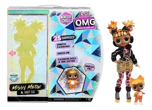 ¡lol Sorpresa! Omg Invierno Chill Missy Meow Fashion Doll &