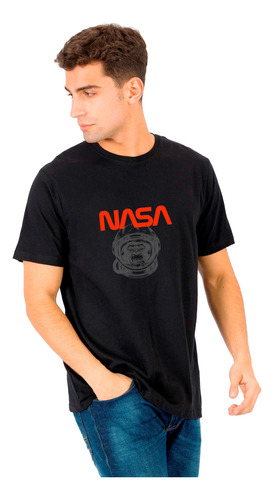 Camiseta Remera Algodón Hombre Nasa Mono Mision Espacial