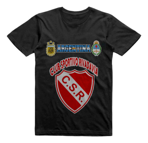 Remera Algodon Negra Sportivo Rivadavia Perico Jujuy