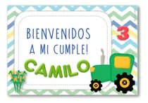 Comprar Candy Bar Mini Kit Imprimible Tractores Mod.6 Tractor Verde