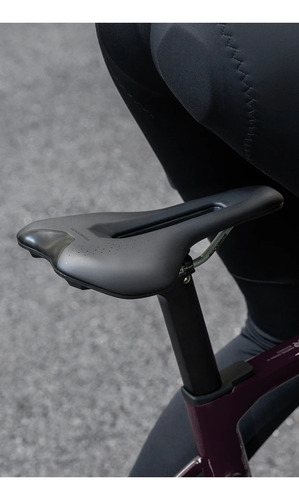 Asiento Bicicleta Mtb Ruta Prostático Impermeable Rockbros Negro 25.5 Cm 15.5 Cm