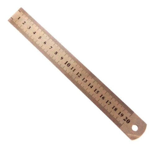 Imagen 2 de 2 de Regla Metálica Pack X6 20cm Pulgada Y Centímetro