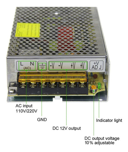 Transformador De Fuente De Alimentación Alitove 12v 15a 180w