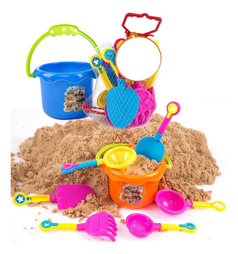 9 Piezas Juego De Juguetes De Playa Cubo Palas Rastrillos