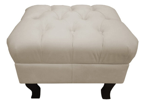 Kit Poltrona Julia + Puff Luis Xv Corino Bege