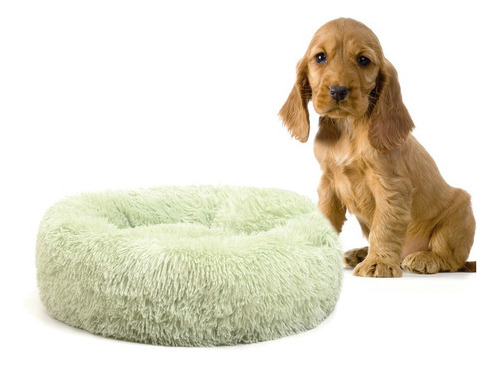Cama Mascota Perro Gato Tipo Dona Anti Estres Comoda Colores Pistache