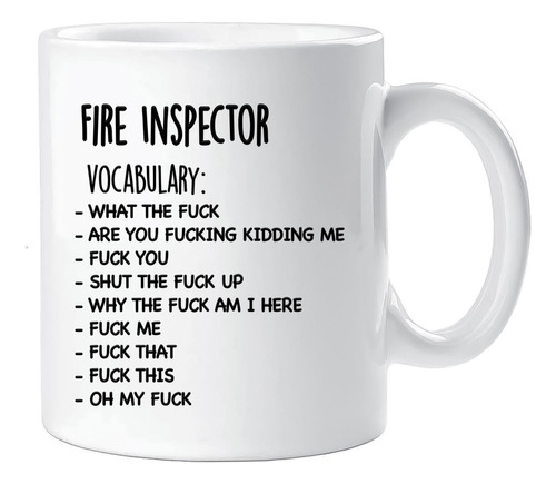 Taza Inspector Incendio Vocabulario Carez Regalo Para