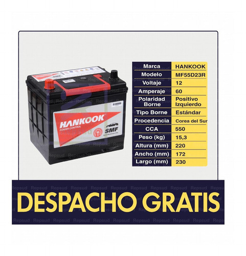 Batería Mazda 5 2.0 2015 Dohc Bencina