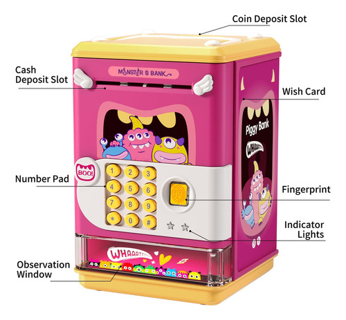 Deejoy Hucha Para Niños? Mini Cajero Automático Electróni