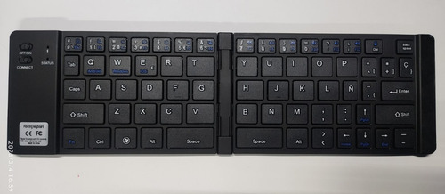Imagen 2 de 10 de Mini Teclado Bluetooth Plegable Aluminio Base Celular Tablet